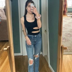 Cutout bodysuit in size small from Forever 21.